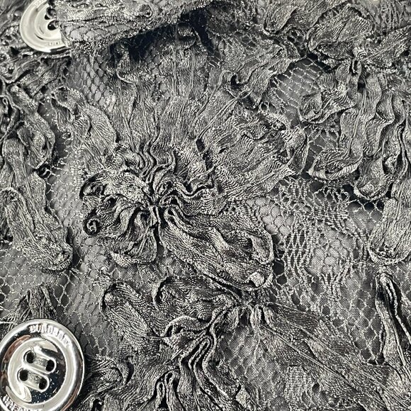 NWT Burberry Prorsum RARE Black Guipure Lace Belted Trench Coat Women's US 10 - Picture 6 of 13